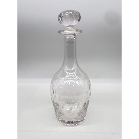 Anthropologie The Met Decanter Hand Blown Cut Glass - Picture 2 of 4